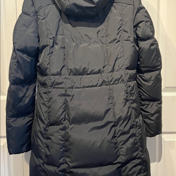 Geox Black Down-filled Hooded Parka Coat Size 12 - Picture 10 of 14